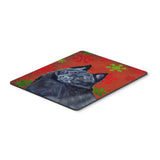 Caroline'S Treasures Schipperke Red & Green Snowflakes Christmas Mouse Pad/Hot Pad/Trivet (Lh9339Mp)