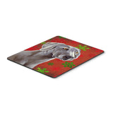 Caroline'S Treasures Weimaraner Red & Green Snowflakes Christmas Mouse Pad/Hot Pad/Trivet (Lh9341Mp)