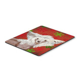 Caroline'S Treasures Chinese Crested Red And Green Snowflakes Christmas Mouse Pad, Hot Pad/Trivet (Lh9347Mp)