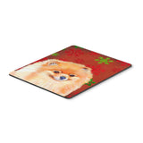 Caroline'S Treasures Pomeranian Red & Green Snowflakes Christmas Mouse Pad/Hot Pad/Trivet (Lh9350Mp)