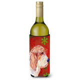 Petit Basset Griffon Vendeen Snowflake Christmas Wine Bottle Beverage Insulator Beverage Insulator Hugger
