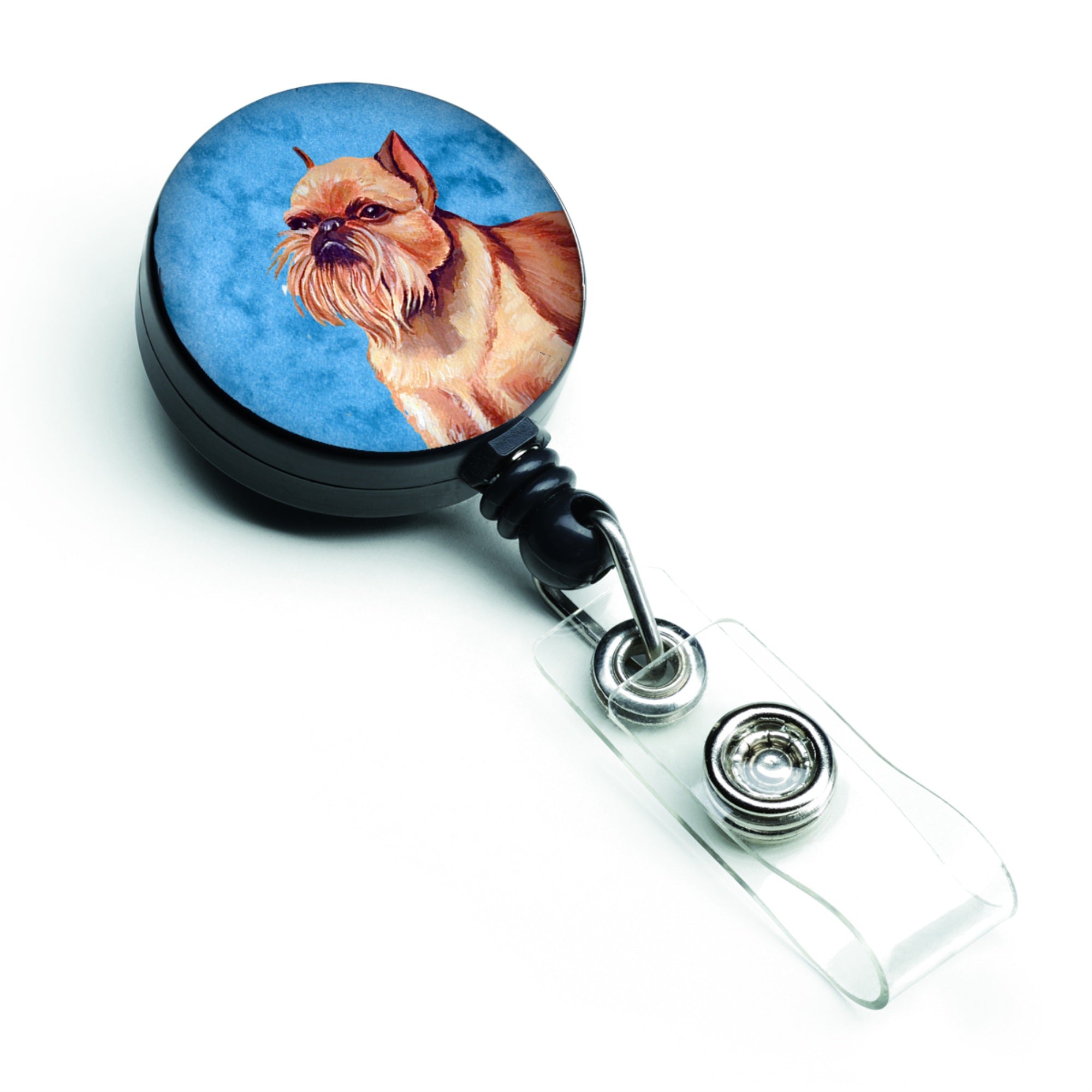 Caroline'S Treasures Blue Brussels Griffon Retractable Badge Reel, Multicolor (Lh9359Bubr)