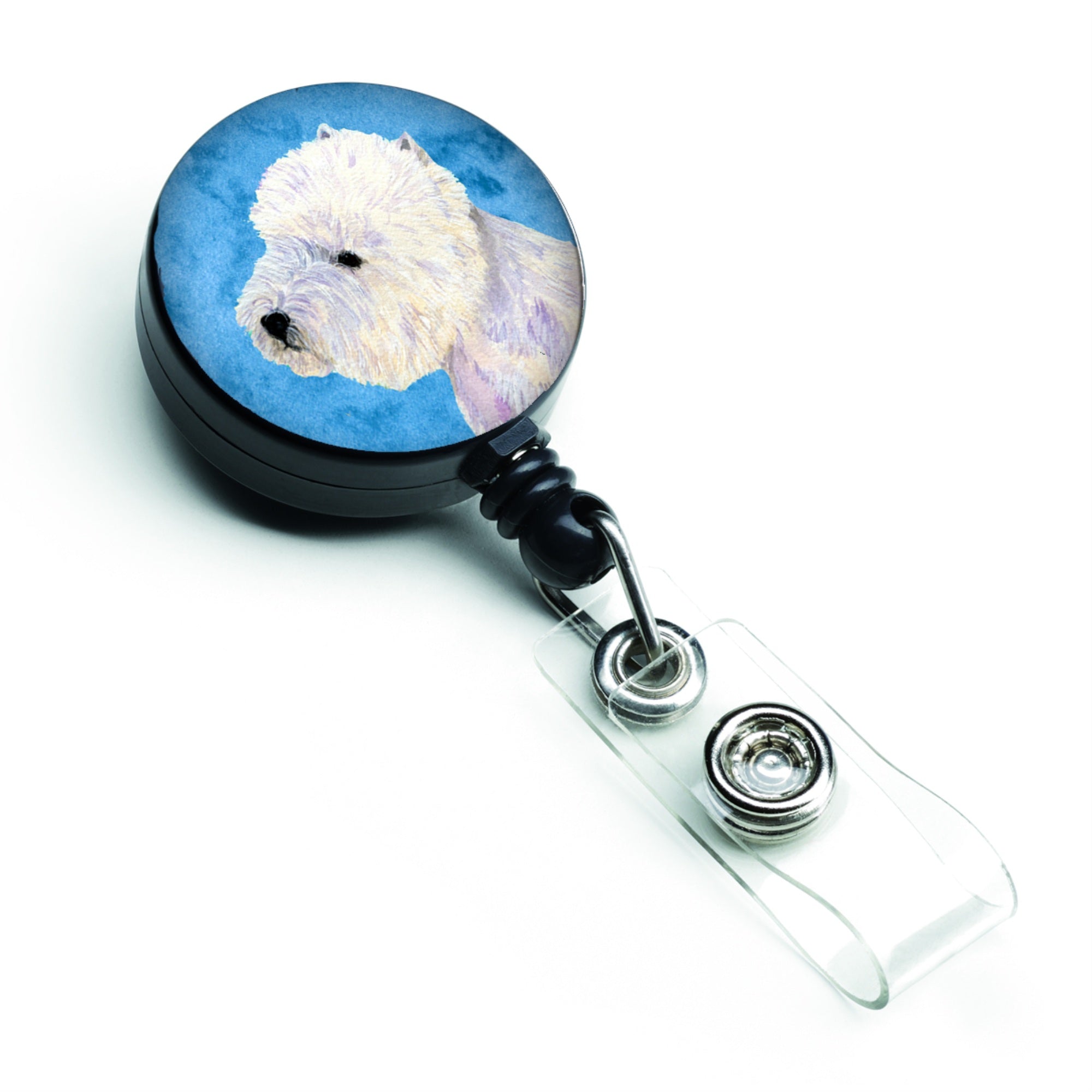Caroline'S Treasures Blue Westie Retractable Badge Reel, Multicolor (Lh9360Bubr)