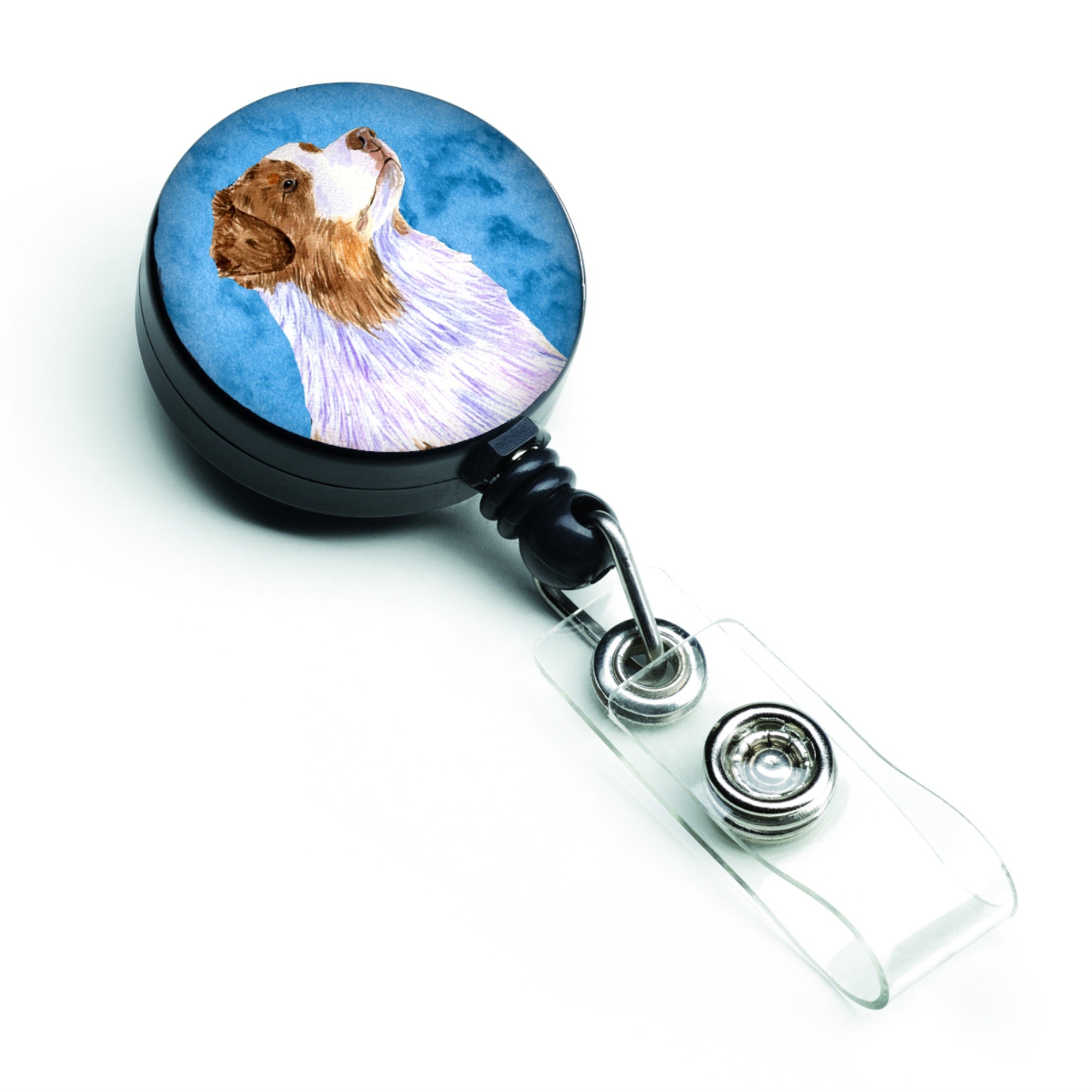 Caroline'S Treasures Blue Australian Shepherd Retractable Badge Reel, Multicolor (Lh9363Bubr)