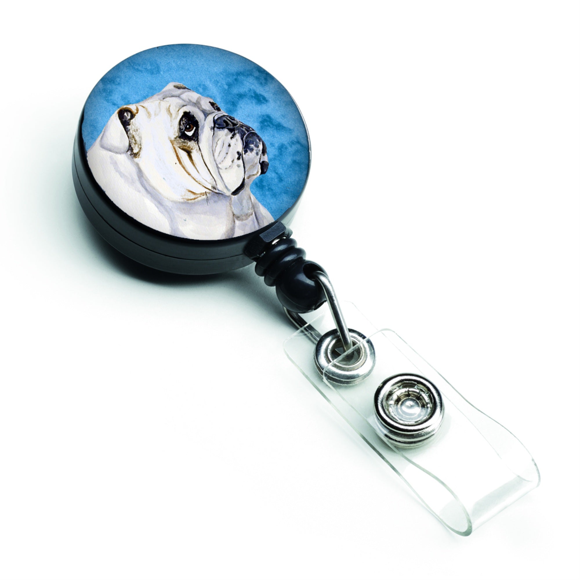 Caroline'S Treasures Blue Bulldog English Retractable Badge Reel, Multicolor (Lh9364Bubr)