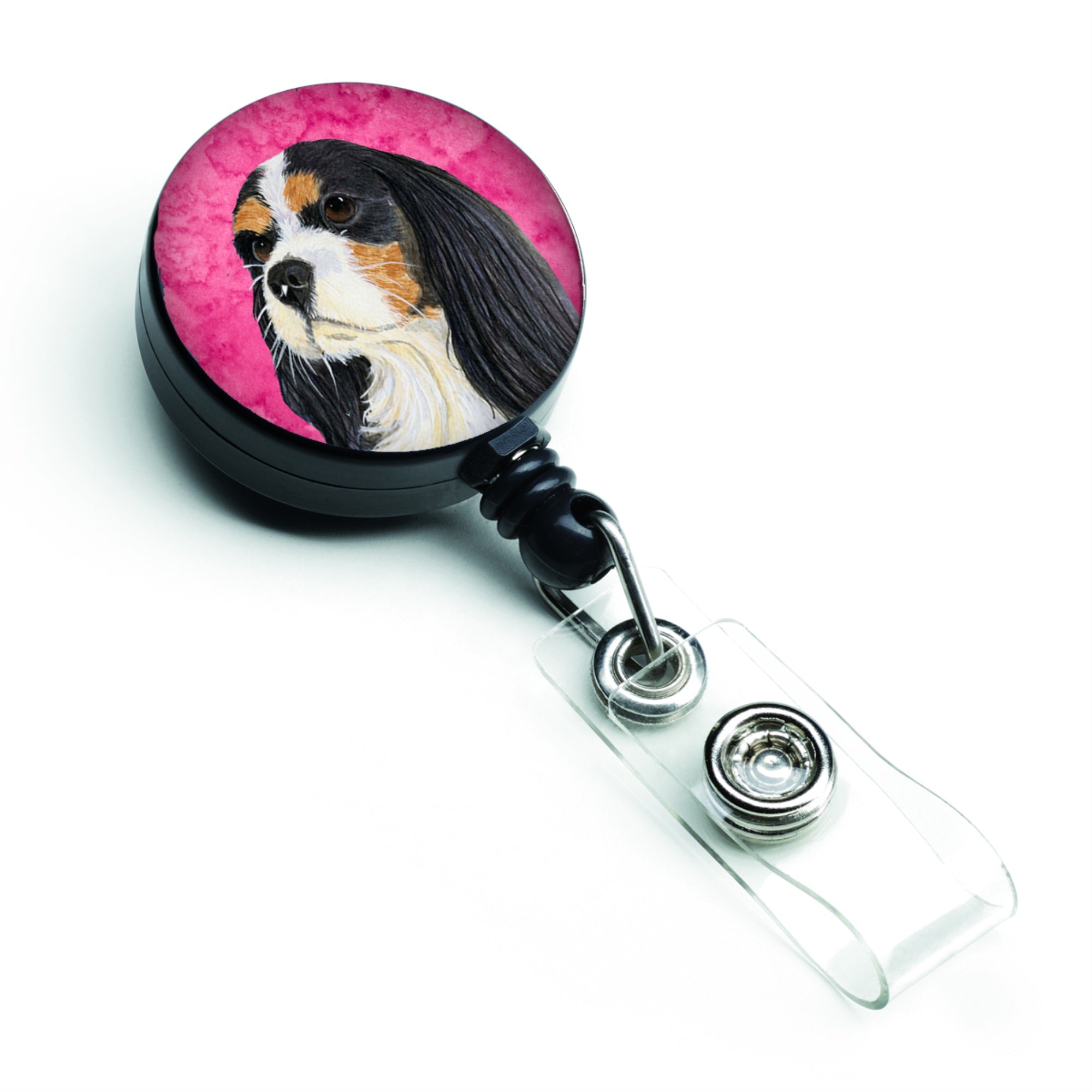 Caroline'S Treasures Pink Cavalier Spaniel Retractable Badge Reel, Multicolor (Lh9369Pkbr)