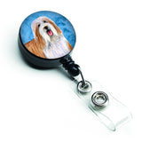 Caroline'S Treasures Blue Bearded Collie Retractable Badge Reel, Multicolor (Lh9375Bubr)