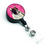 Caroline'S Treasures Pink French Bulldog Retractable Badge Reel, Multicolor (Lh9382Pkbr)