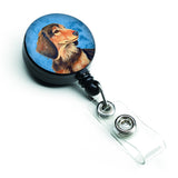 Caroline'S Treasures Blue Dachshund Retractable Badge Reel, Multicolor (Lh9391Bubr)