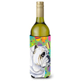 Bulldog English Easter Eggtravaganza Wine Bottle Beverage Insulator Beverage Insulator Hugger