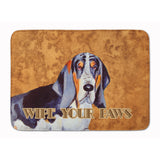 Caroline'S Treasures Basset Hound Wipe Your Paws Floor Mat, 19 X 27, Multicolor