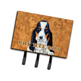 Caroline'S Treasures Lh9450Th68 Basset Hound Wipe Your Paws Leash Or Key Holder, Large, Multicolor