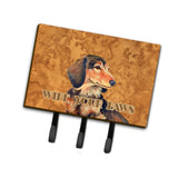 Caroline'S Treasures Lh9460Th68 Longhair Chocolate Dachshund Wipe Your Paws Leash Or Key Holder, Large, Multicolor