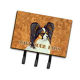 Caroline'S Treasures Lh9461Th68 Papillion Wipe Your Paws Leash Or Key Holder, Large, Multicolor