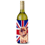 Brussels Griffon With English Union Jack British Flag Wine Bottle Beverage Insulator Hugger Lh9466Literk