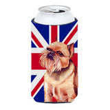Brussels Griffon With English Union Jack British Flag Tall Boy Beverage Insulator Hugger Lh9466Tbc