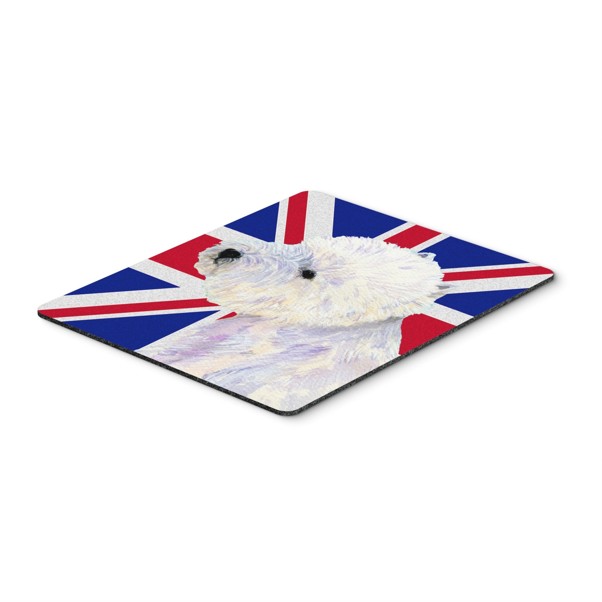 Caroline'S Treasures Westie With English Union Jack British Flag Mouse Pad/Hot Pad/Trivet (Lh9467Mp)