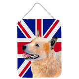Caroline'S Treasures Lh9469Ds1216 Australian Cattle Dog With English Union Jack British Flag Wall Or Door Hanging Prints, 16