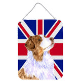 Caroline'S Treasures Lh9470Ds1216 Australian Shepherd With English Union Jack British Flag Wall Or Door Hanging Prints, 16