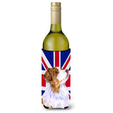 Australian Shepherd With English Union Jack British Flag Wine Bottle Beverage Insulator Hugger Lh9470Literk
