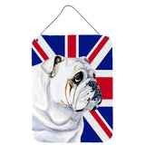 Caroline'S Treasures Lh9471Ds1216 English Bulldog With English Union Jack British Flag Wall Or Door Hanging Prints, 16 X 1
