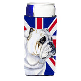 English Bulldog With English Union Jack British Flag Ultra Beverage Insulators For Slim Cans Lh9471Muk
