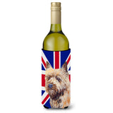 Cairn Terrier With English Union Jack British Flag Wine Bottle Beverage Insulator Hugger Lh9472Literk
