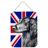 Caroline'S Treasures Flat Coated Retriever With English Union Jack British Flag Wall Or Door Hanging Prints, 16 X 12