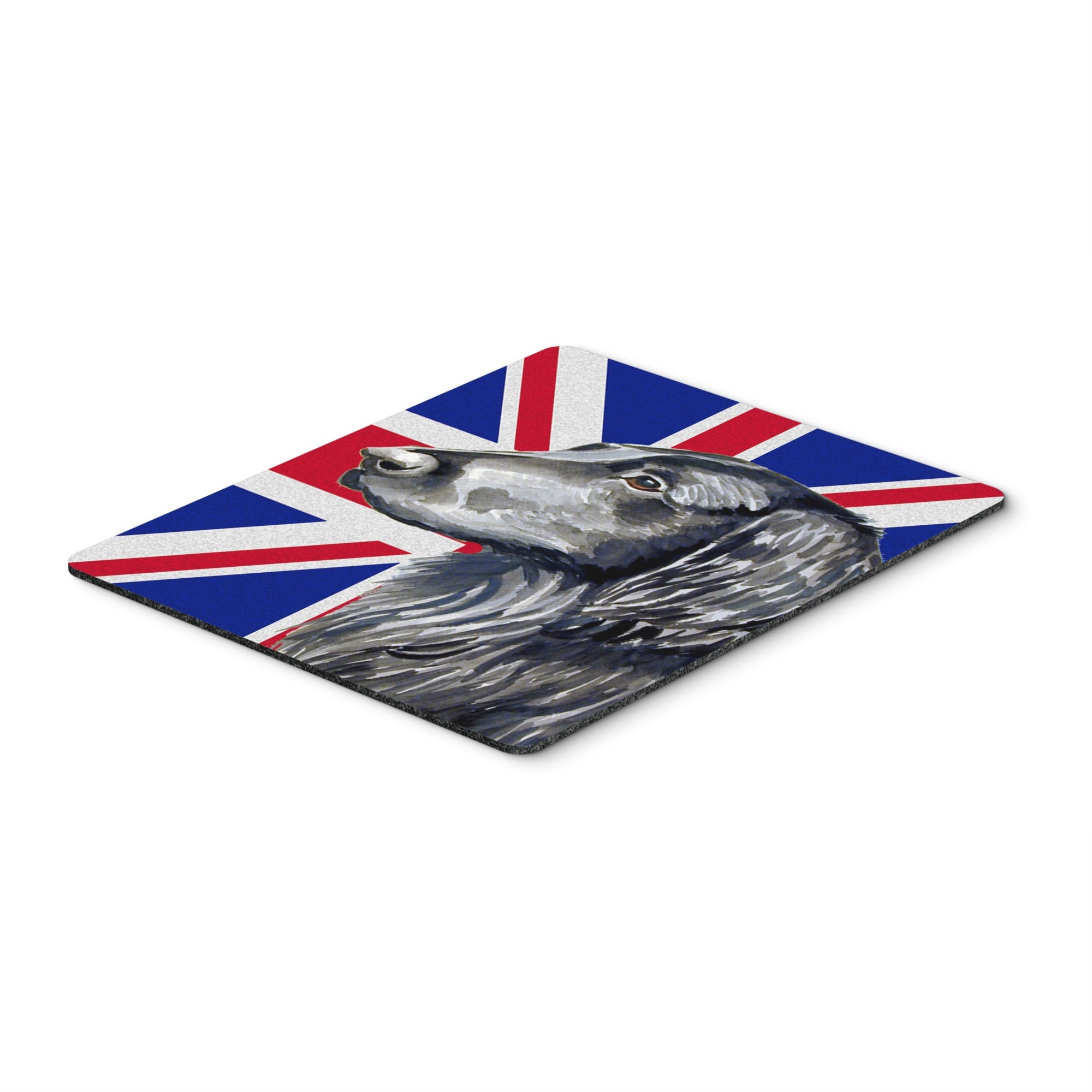 Caroline'S Treasures Flat Coated Retriever With English Union Jack British Flag Mouse Pad/Trivet (Lh9473Mp)