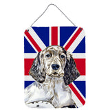 Caroline'S Treasures English Setter With English Union Jack British Flag Wall Or Door Hanging Prints, 16 X 12