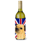 Border Terrier With English Union Jack British Flag Wine Bottle Beverage Insulator Hugger Lh9475Literk
