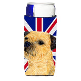 Border Terrier With English Union Jack British Flag Ultra Beverage Insulators For Slim Cans Lh9475Muk
