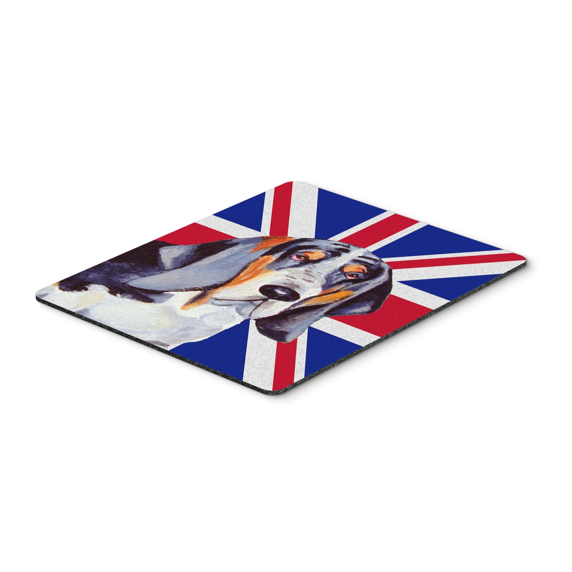 Caroline'S Treasures Basset Hound With English Union Jack British Flag Mouse Pad/Hot Pad/Trivet (Lh9479Mp)