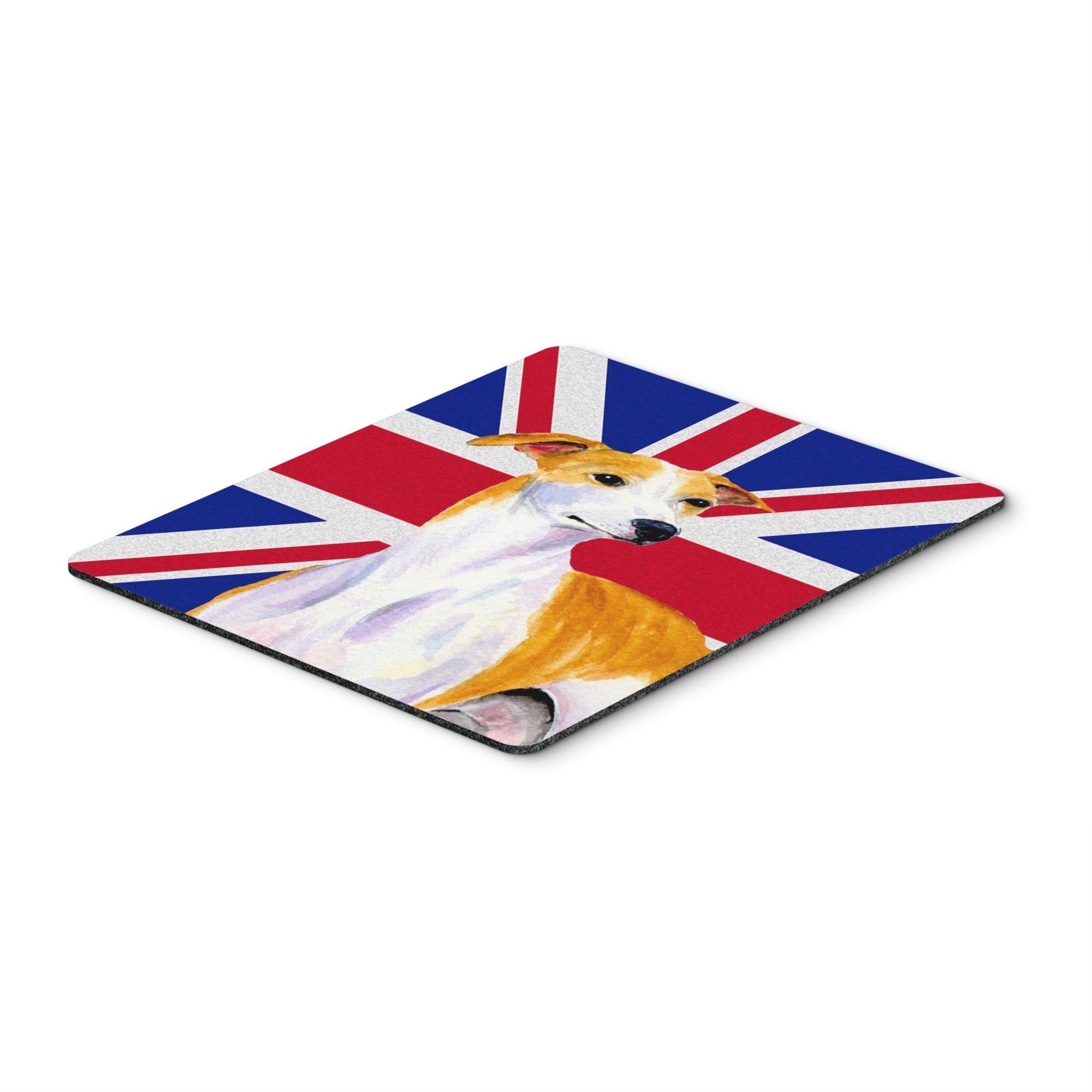 Caroline'S Treasures Whippet With English Union Jack British Flag Mouse Pad/Hot Pad/Trivet (Lh9480Mp)