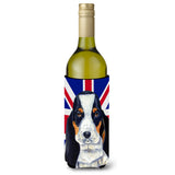 Basset Hound With English Union Jack British Flag Wine Bottle Beverage Insulator Hugger Lh9481Literk