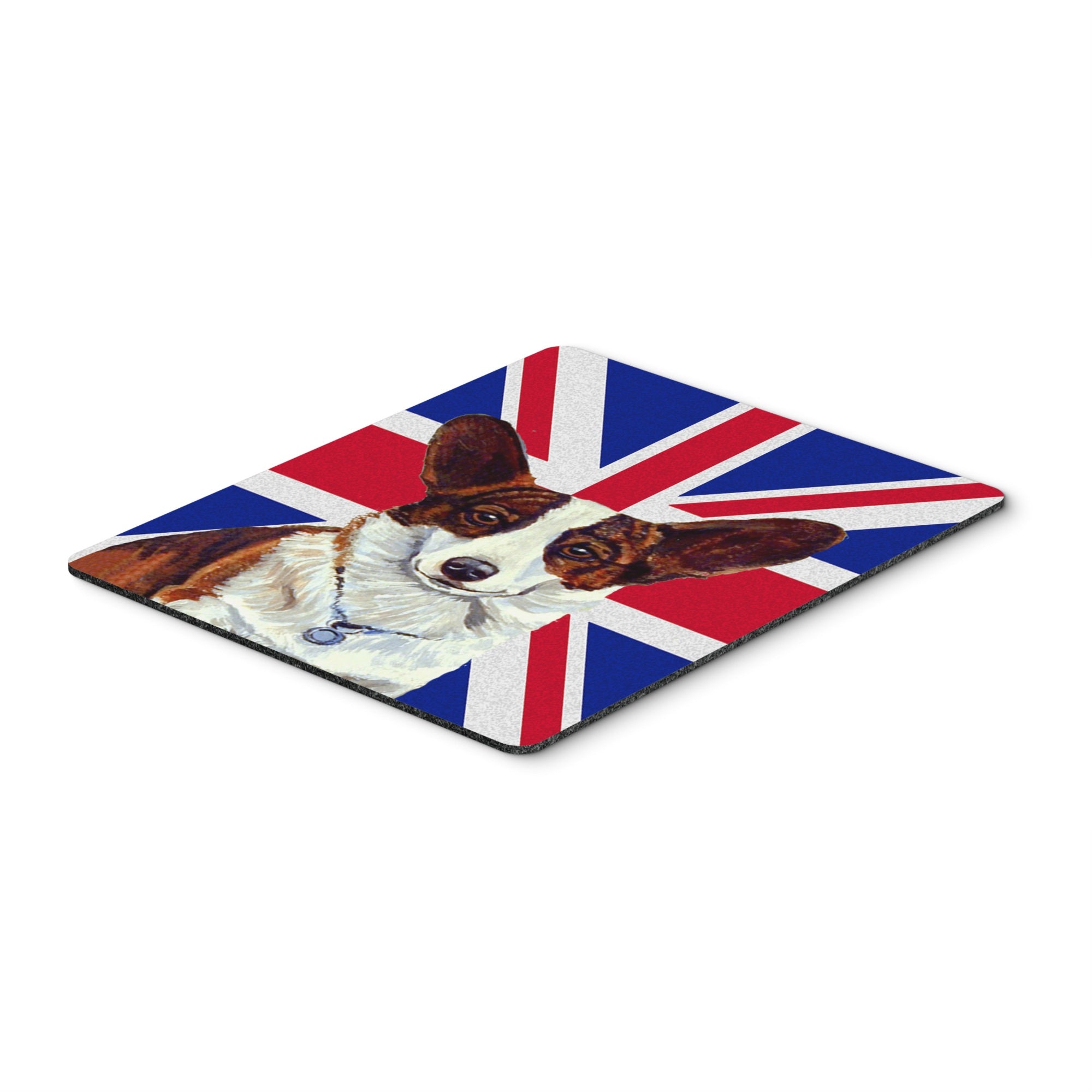 Caroline'S Treasures Corgi With English Union Jack British Flag Mouse Pad/Hot Pad/Trivet (Lh9485Mp)