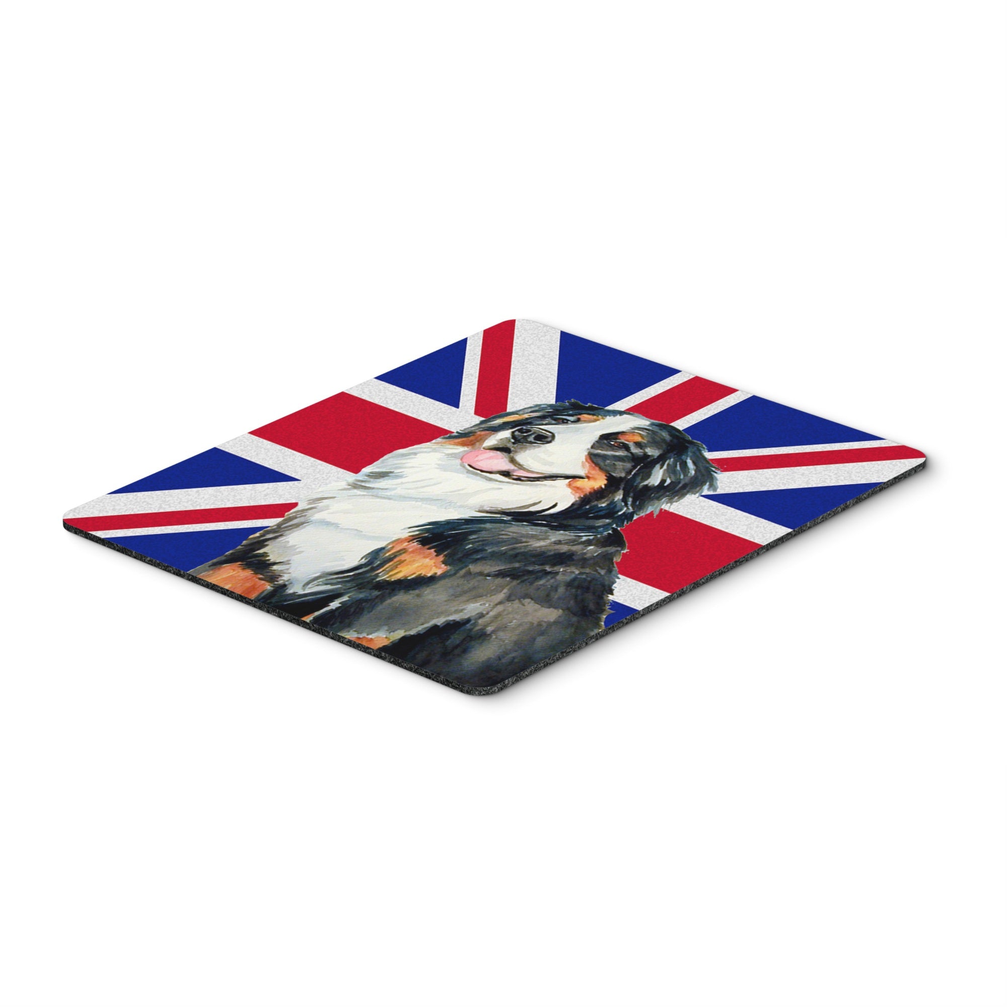 Caroline'S Treasures Bernese Mountain Dog With English Union Jack British Flag Mouse Pad/Trivet (Lh9486Mp)