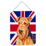 Caroline'S Treasures Lh9488Ds1216 Airedale With English Union Jack British Flag Wall Or Door Hanging Prints, 16 X 12