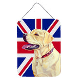 Caroline'S Treasures Lh9490Ds1216 Labrador With English Union Jack British Flag Wall Or Door Hanging Prints, 16 X 12