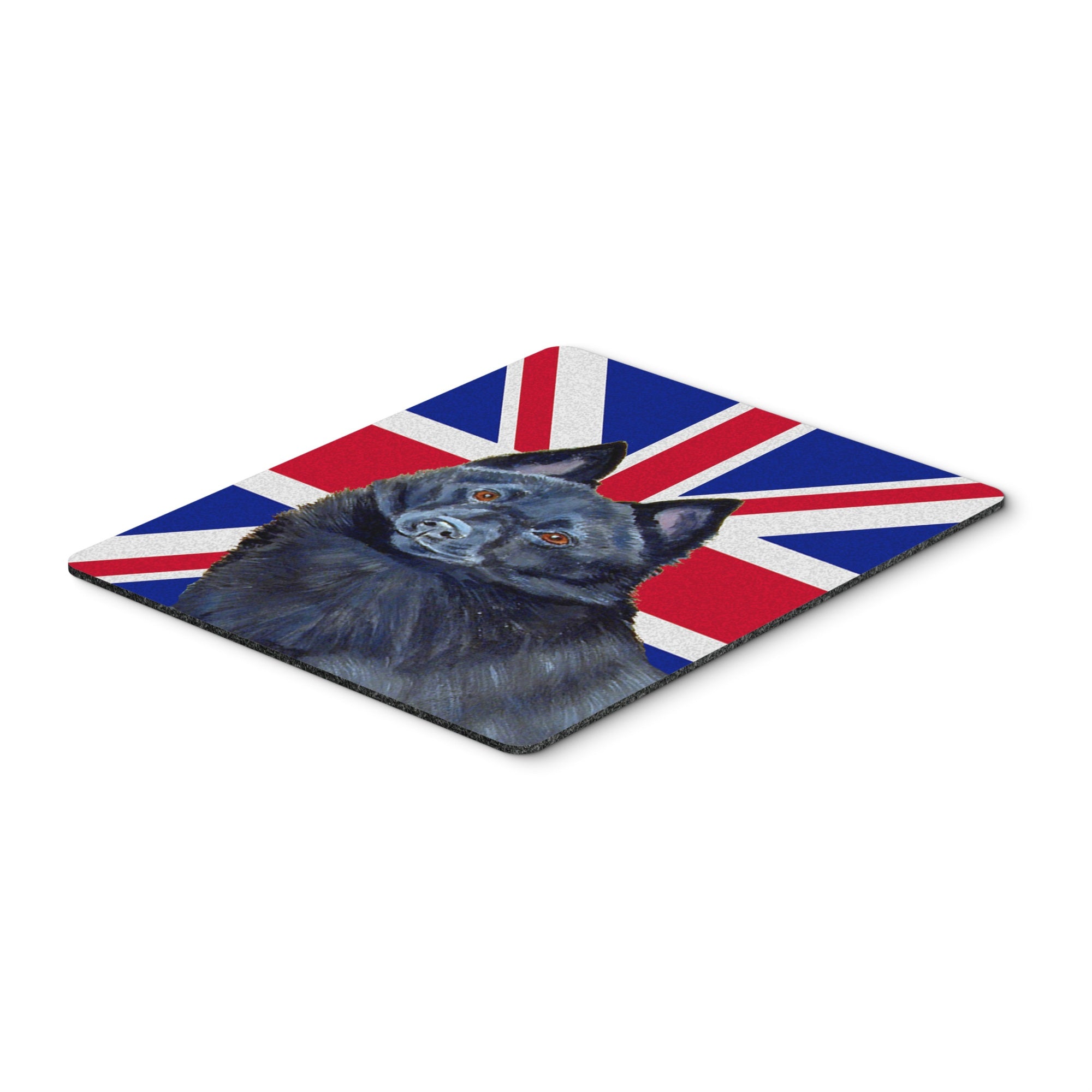 Caroline'S Treasures Schipperke With English Union Jack British Flag Mouse Pad/Hot Pad/Trivet (Lh9491Mp)