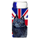 Schipperke With English Union Jack British Flag Ultra Beverage Insulators For Slim Cans Lh9491Muk