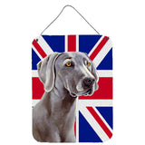 Caroline'S Treasures Weimaraner With English Union Jack British Flag Wall Or Door Hanging Prints, 16 X 12