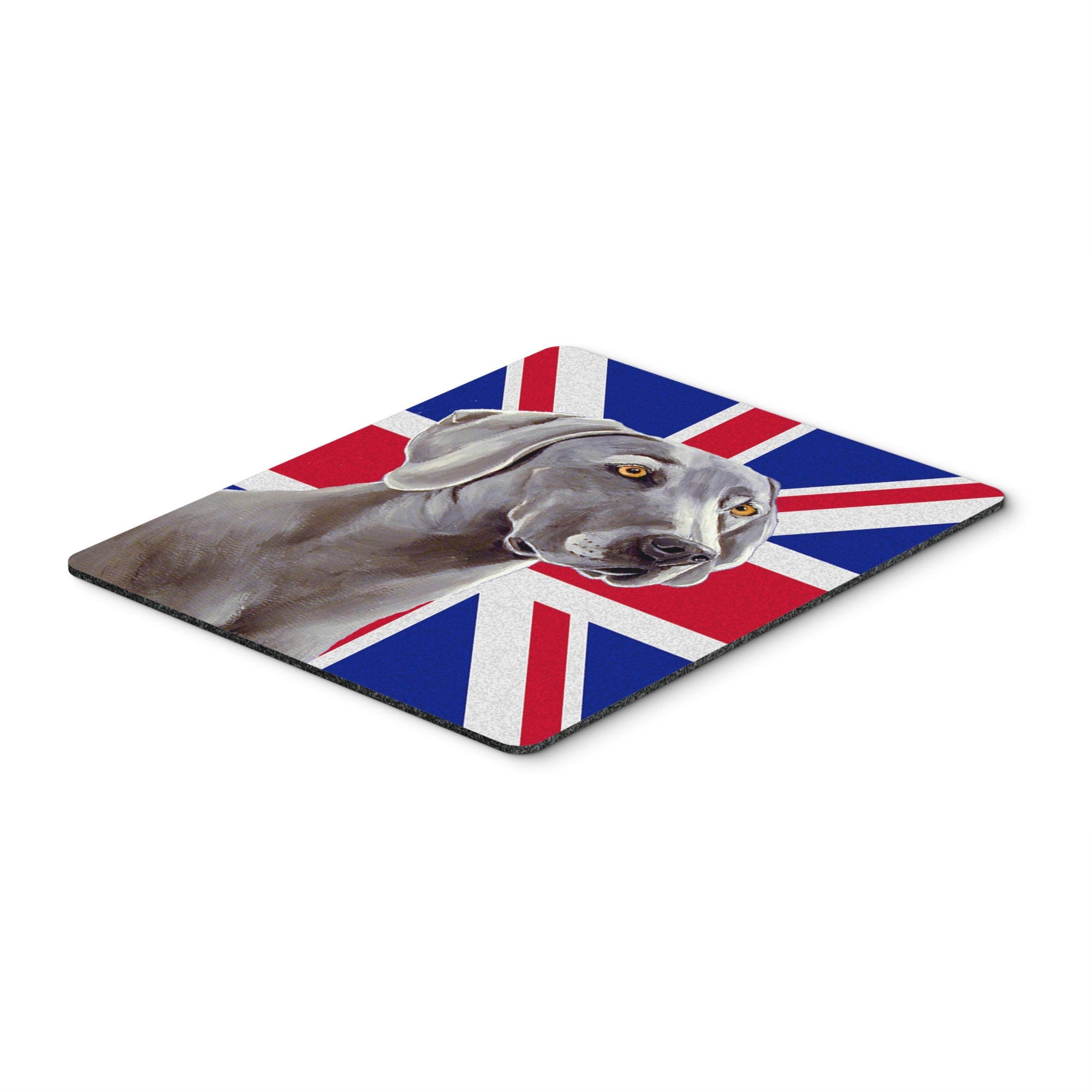 Caroline'S Treasures Weimaraner With English Union Jack British Flag Mouse Pad/Hot Pad/Trivet (Lh9493Mp)