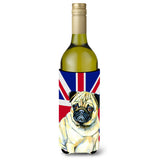 Pug With English Union Jack British Flag Wine Bottle Beverage Insulator Hugger Lh9494Literk