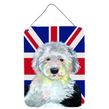 Caroline'S Treasures Old English Sheepdog With English Union Jack British Flag Wall Or Door Hanging Prints, 16 X 12