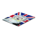 Caroline'S Treasures Old English Sheepdog With English Union Jack British Flag Mouse Pad/Trivet (Lh9497Mp)
