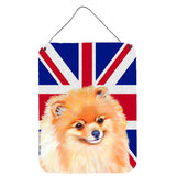 Caroline'S Treasures Pomeranian With English Union Jack British Flag Wall Or Door Hanging Prints, 16 X 12