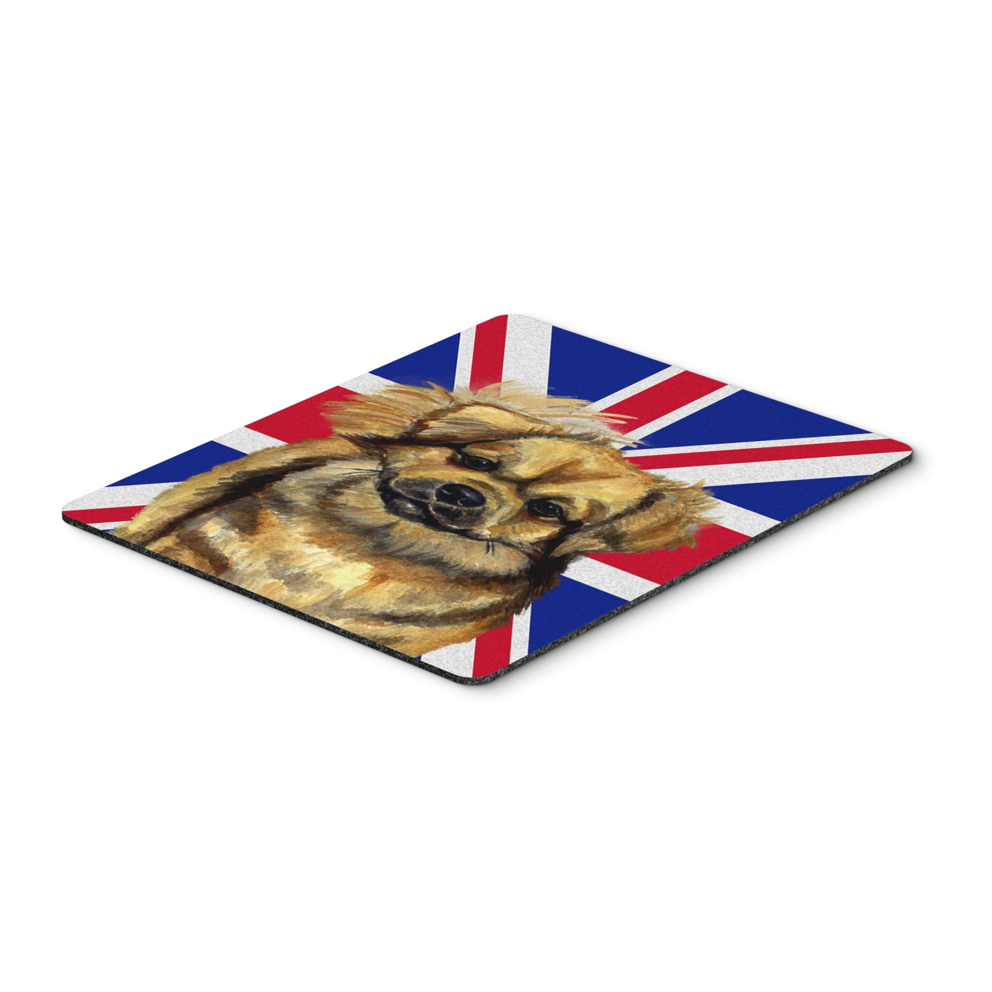 Caroline'S Treasures Tibetan Spaniel With English Union Jack British Flag Mouse Pad, Hot Pad/Trivet (Lh9499Mp)