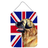 Caroline'S Treasures Leonberger With English Union Jack British Flag Wall Or Door Hanging Prints, 16 X 12