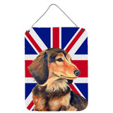 Caroline'S Treasures Lh9502Ds1216 Dachshund With English Union Jack British Flag Wall Or Door Hanging Prints, 16 X 12,